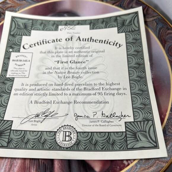 Set of 4 Plates Bradford Exchange - Native Beauty - Native American Inspired - W - Picture 10 of 10